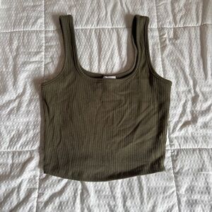 Tilly’s Olive Ribbed Tank Top
